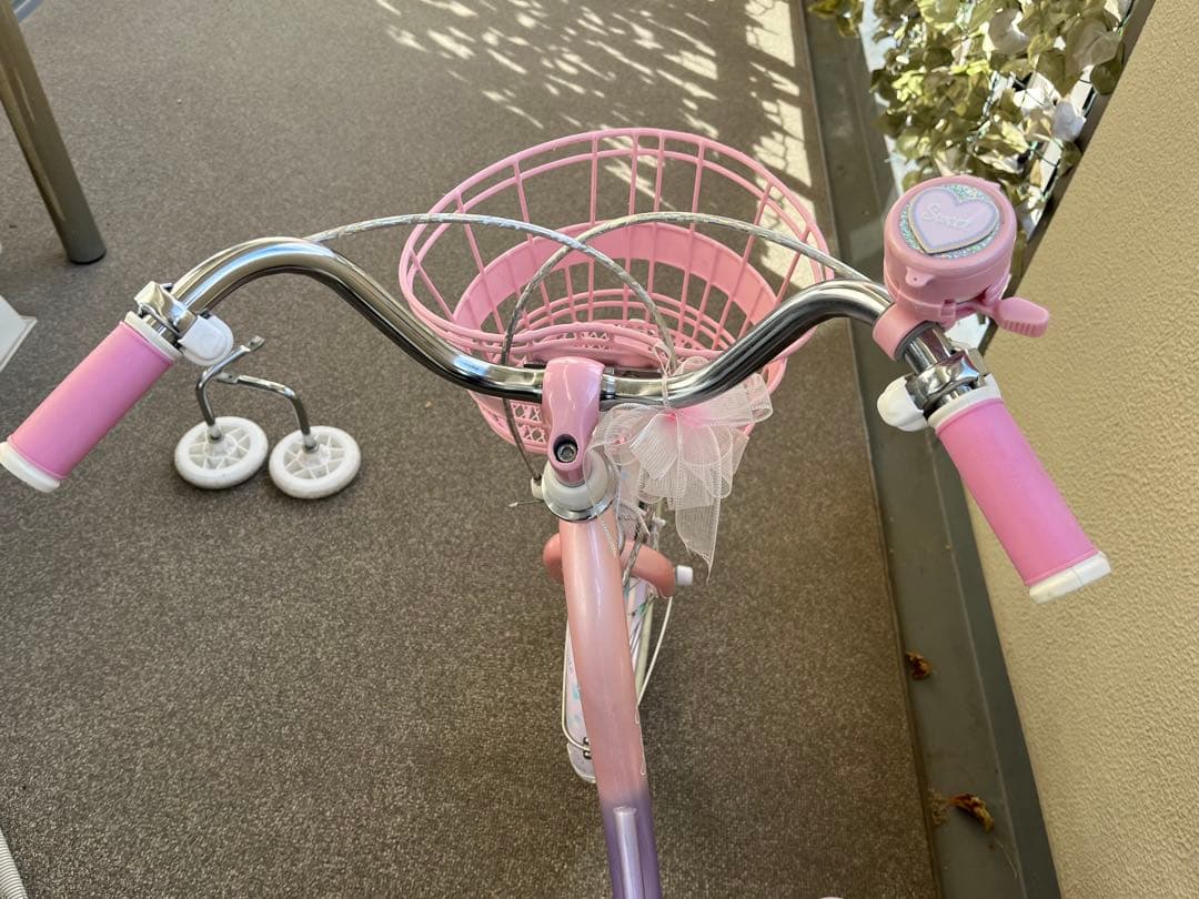 幼児用自転車 パープル・ピンク 16インチ　メゾピアノ　引取り限定