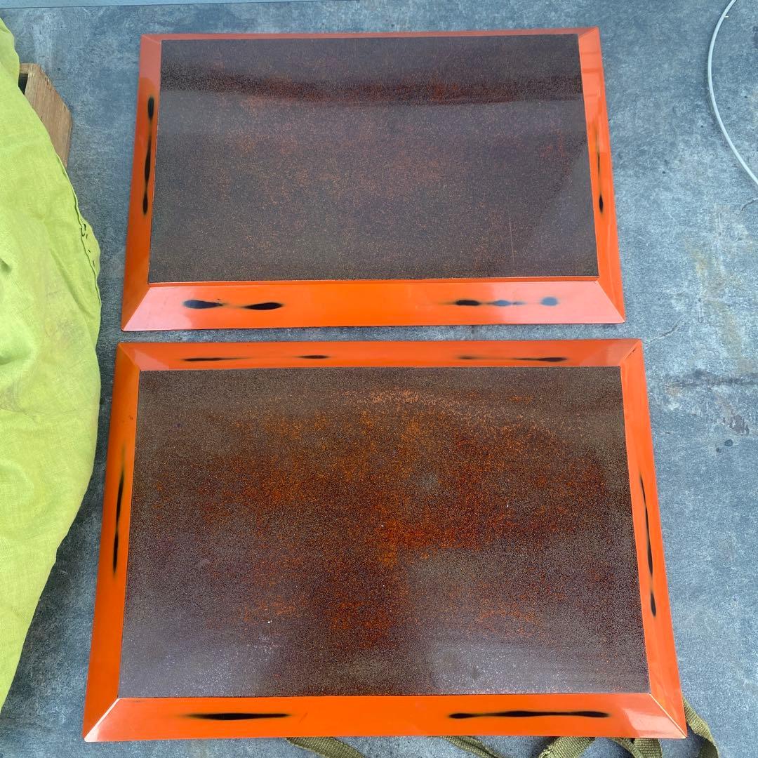 漆器盆セット 2枚 松鶴蒔絵　古美術　アンティーク