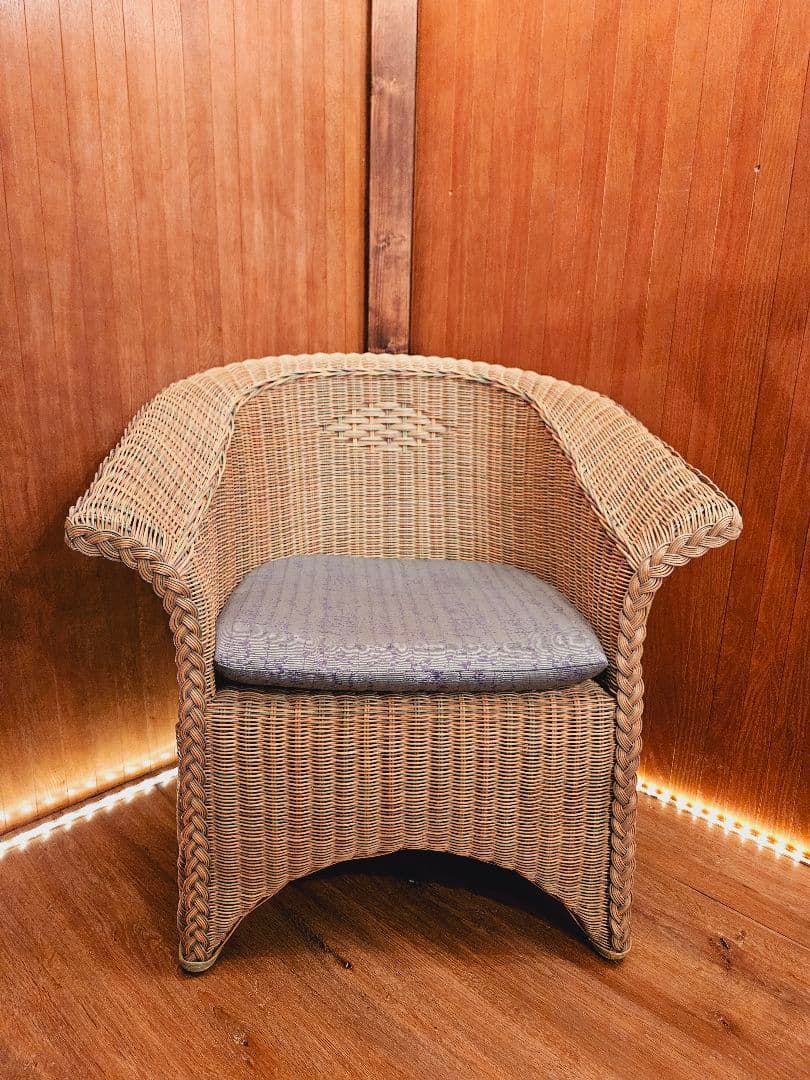 Rattan Auster ナチュラル天然素材 日本製 1Ｐソファ ①