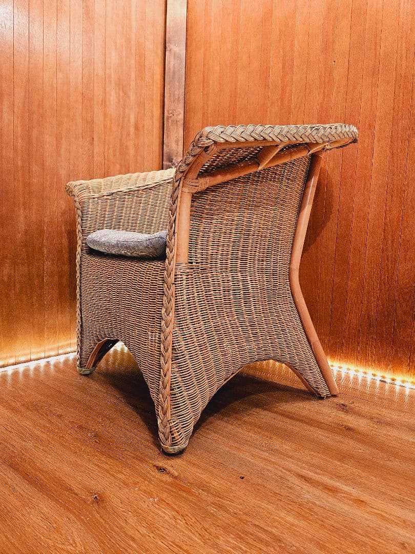 Rattan Auster ナチュラル天然素材 日本製 1Ｐソファ ①