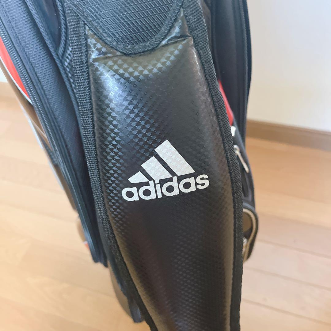K286 adidas アディダス キャディバッグ 赤黒