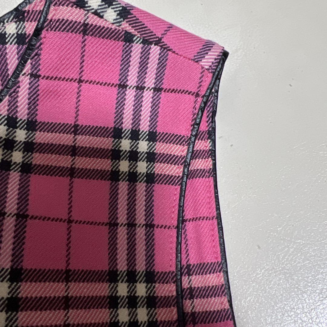 極美品✨希少色✨バーバリーロンドン ノースリーブワンピース ノバチェック ピンク