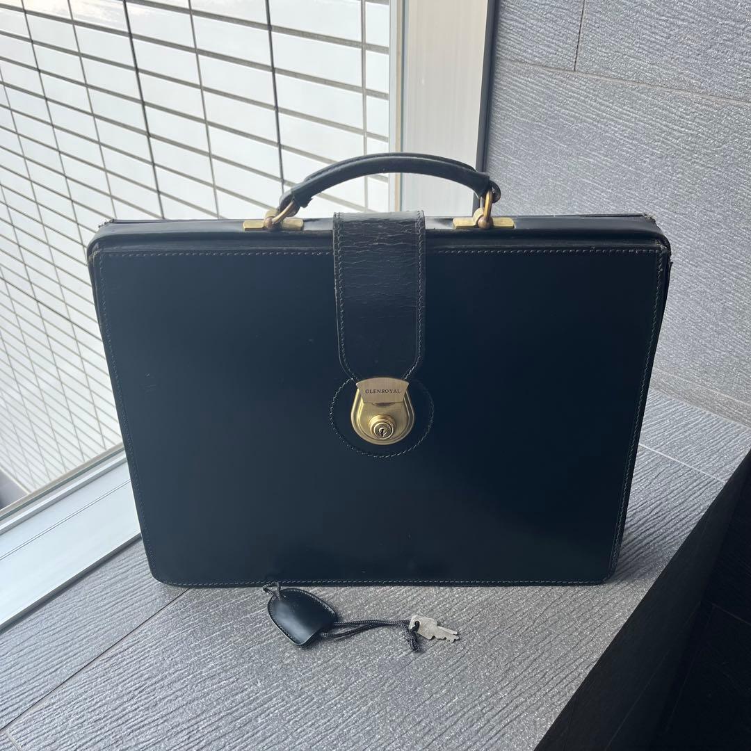 グレンロイヤル レザー ブリーフケース ダレス ブラック