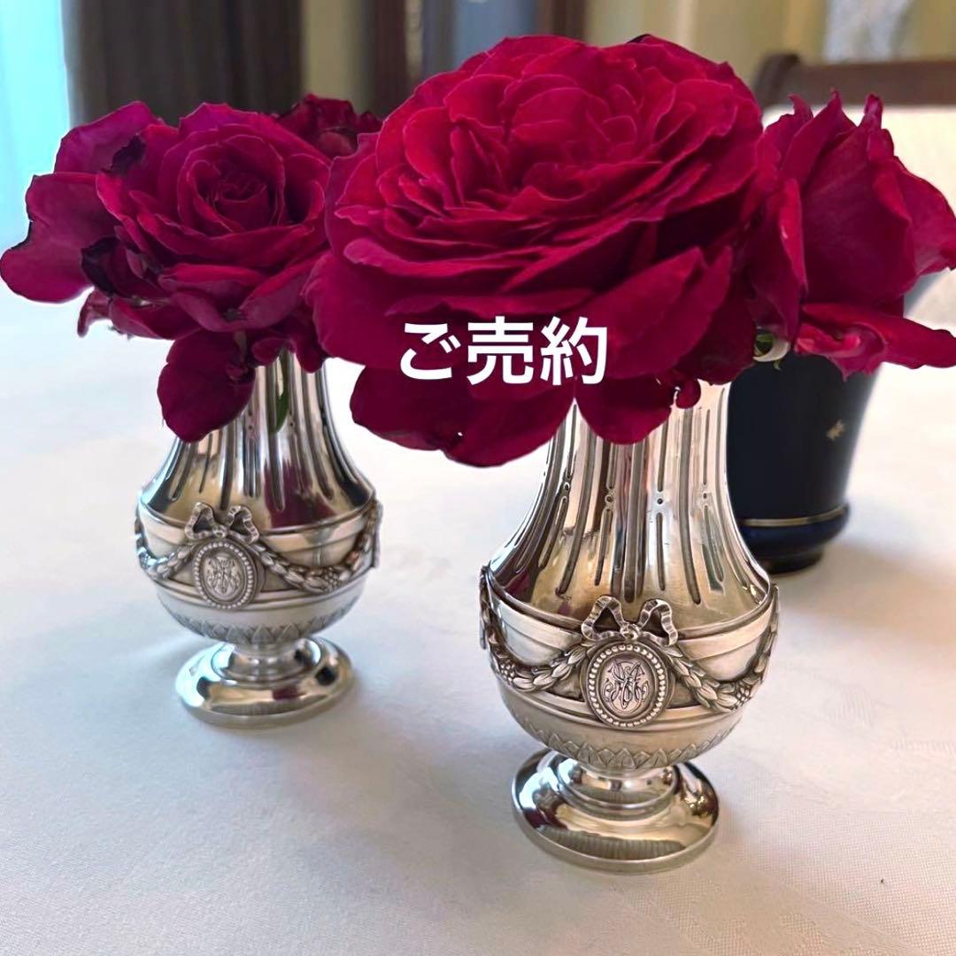 R様　ご売約　モーゼル　金彩金盛　クリスタル　ロカイユ　リキュールグラス　2客