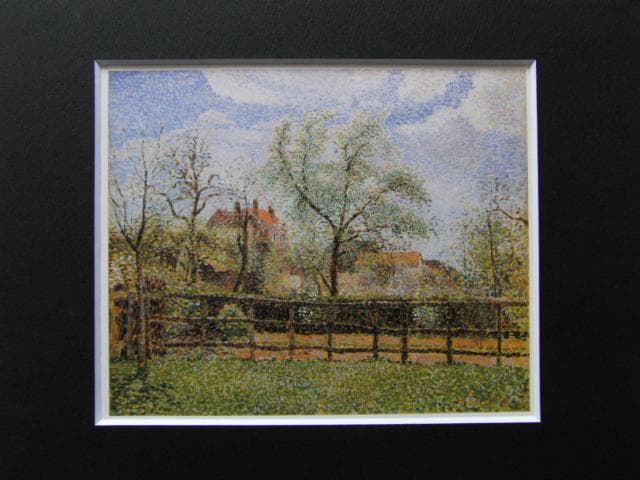 カミーユ・ピサロ 【 エラニーの花咲く梨の木、朝 】 高級画集画