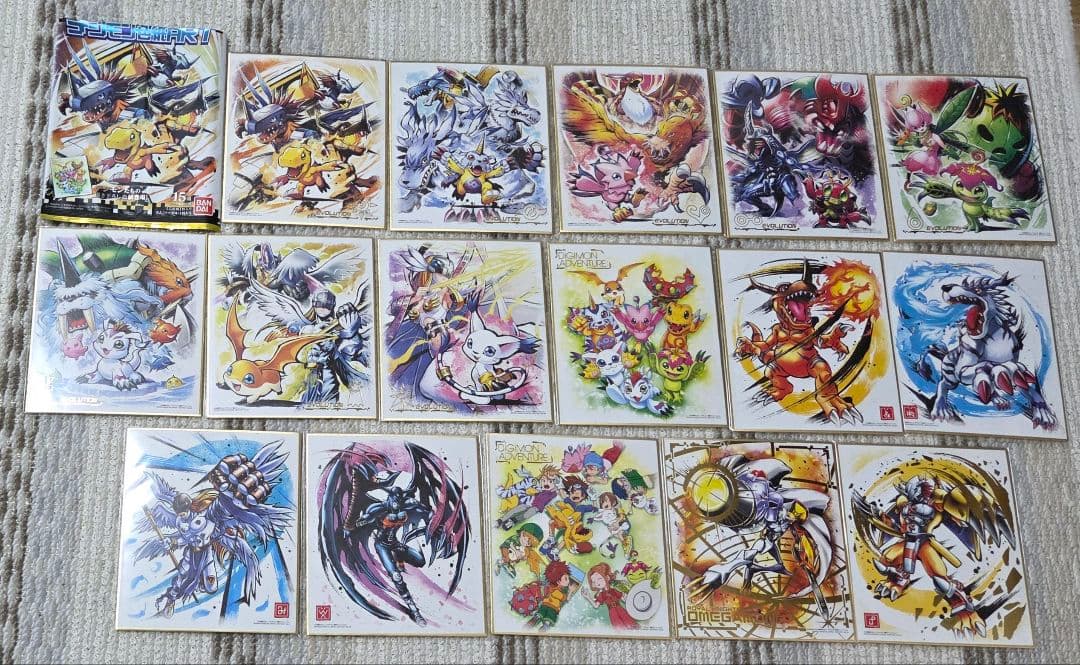 デジモンアドベンチャー　色紙　八神太一　八神ヒカリ　石田ヤマト　高石タケル