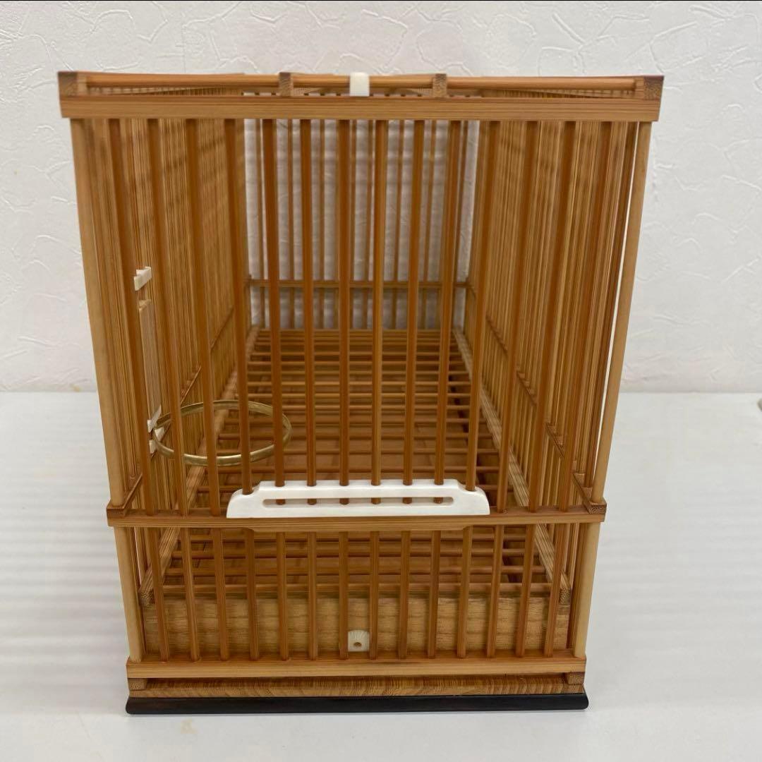 竹製 名人鳥籠 鳥籠職人 倭文鬼久美 倭作 シドリ 尺 鳥カゴ 未使用品