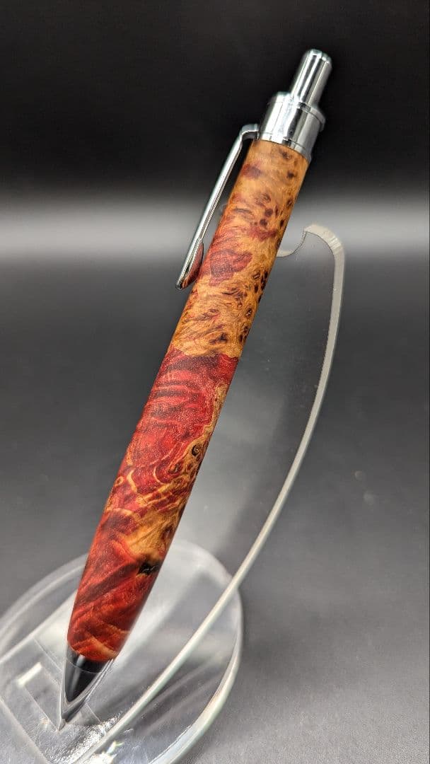 394ペン工房翌檜　スタビライズドウッドバーチバール　木軸シャーペン　ボールペン