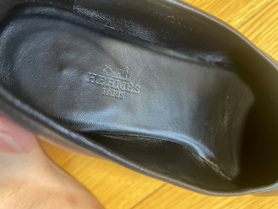 HERMES モカシン　ジュリア　38 黒