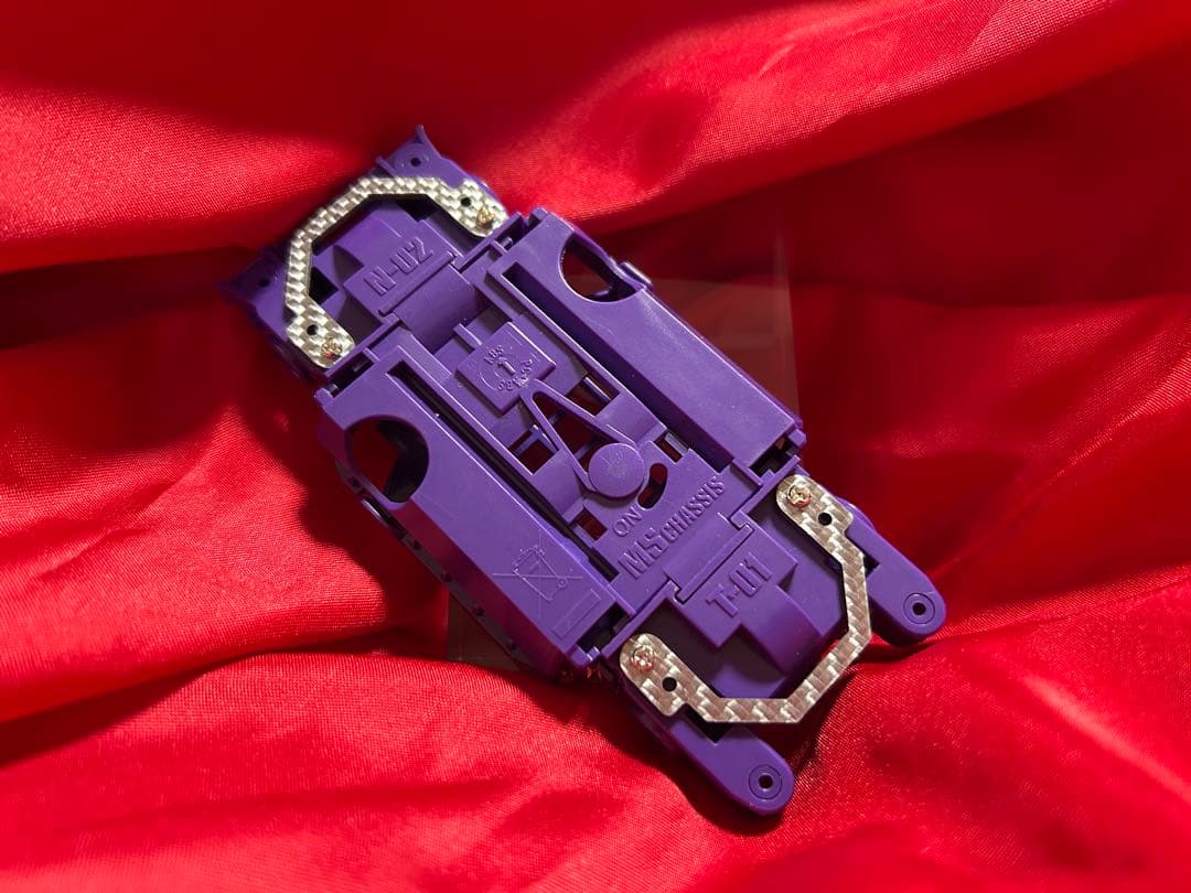 Ｎｏ．1 ミニ四駆 MSフレキ パープルシャーシ パーフェクトセット