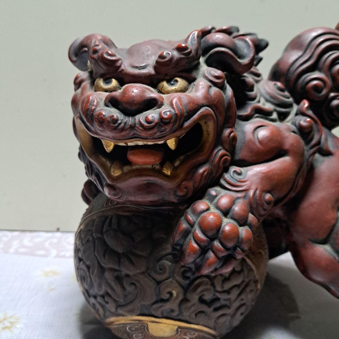 陶芸品　獅子　玉乗り獅子　古美術　骨董品