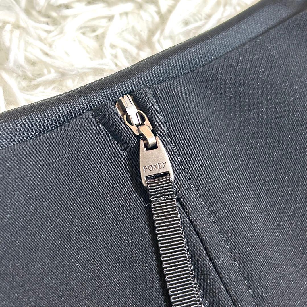 極美品✨春に◎定価6.7万 フォクシー ワンピース バロンドレス 38 黒