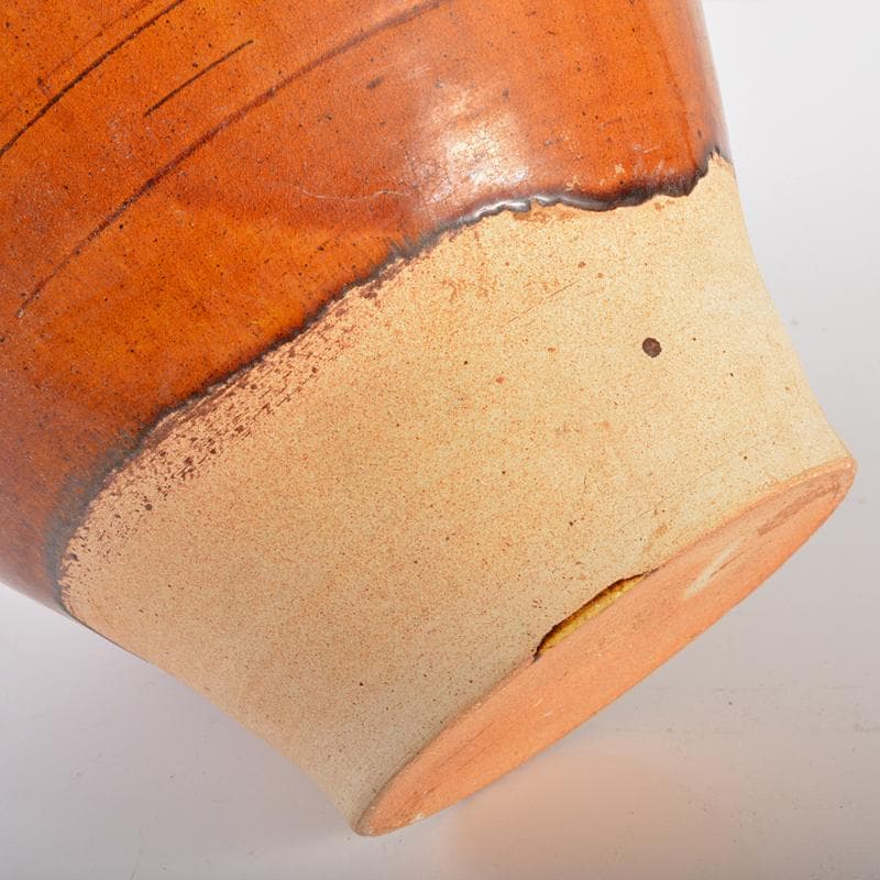 中国　唐三彩　四耳碗口瓶　高さ約29cm　V　R6419B