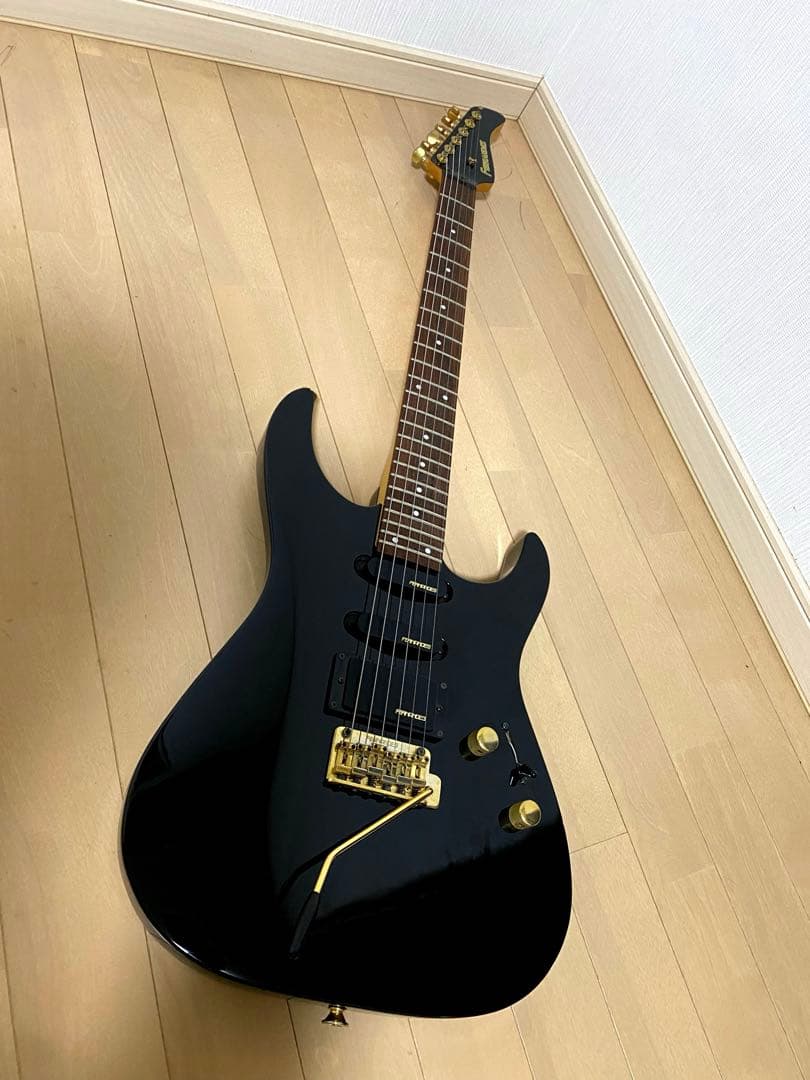 Fernandes フェルナンデス 黒xゴールドパーツ 美品 24フレット