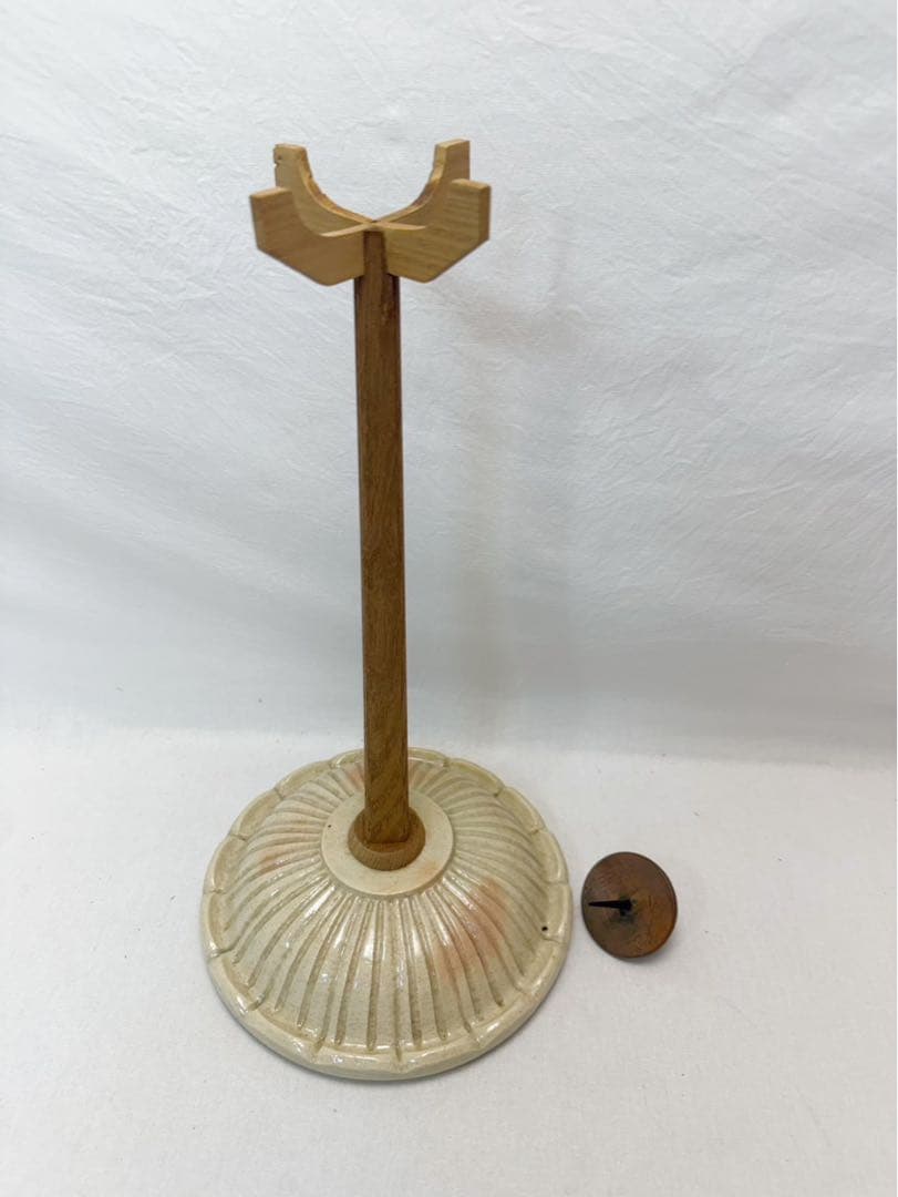 茶道具 夜咄道具 菊灯台 燭台 蝋燭立て 灯明具 茶道 照明 灯火器 陶印