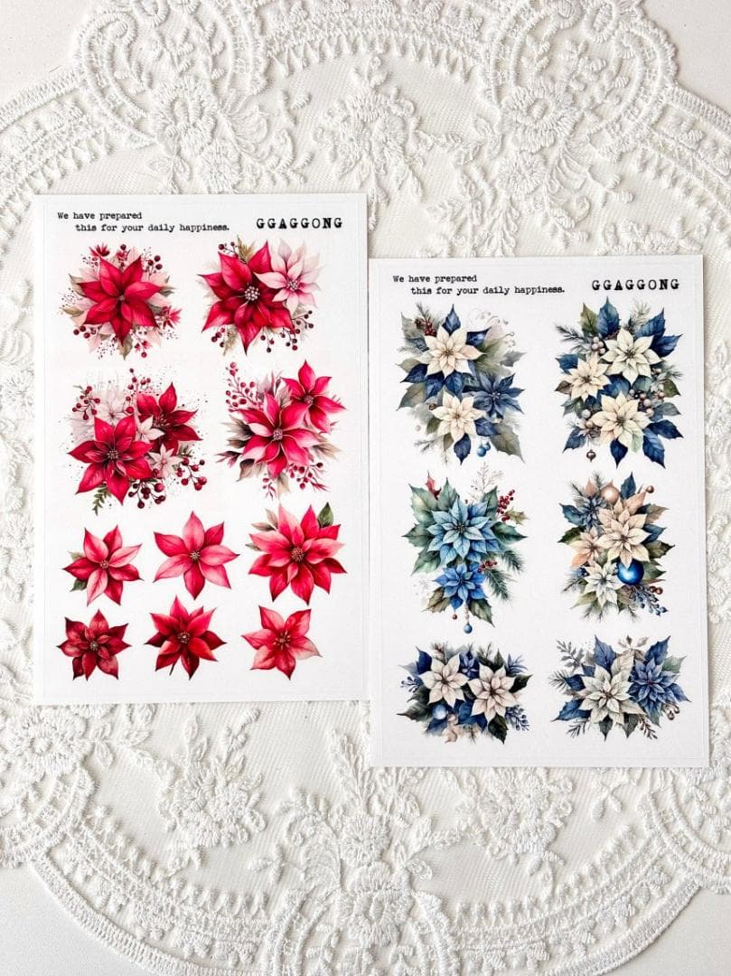 テープ・マスキングテープ [GGAGGONG] Poinsetia Sticker PET