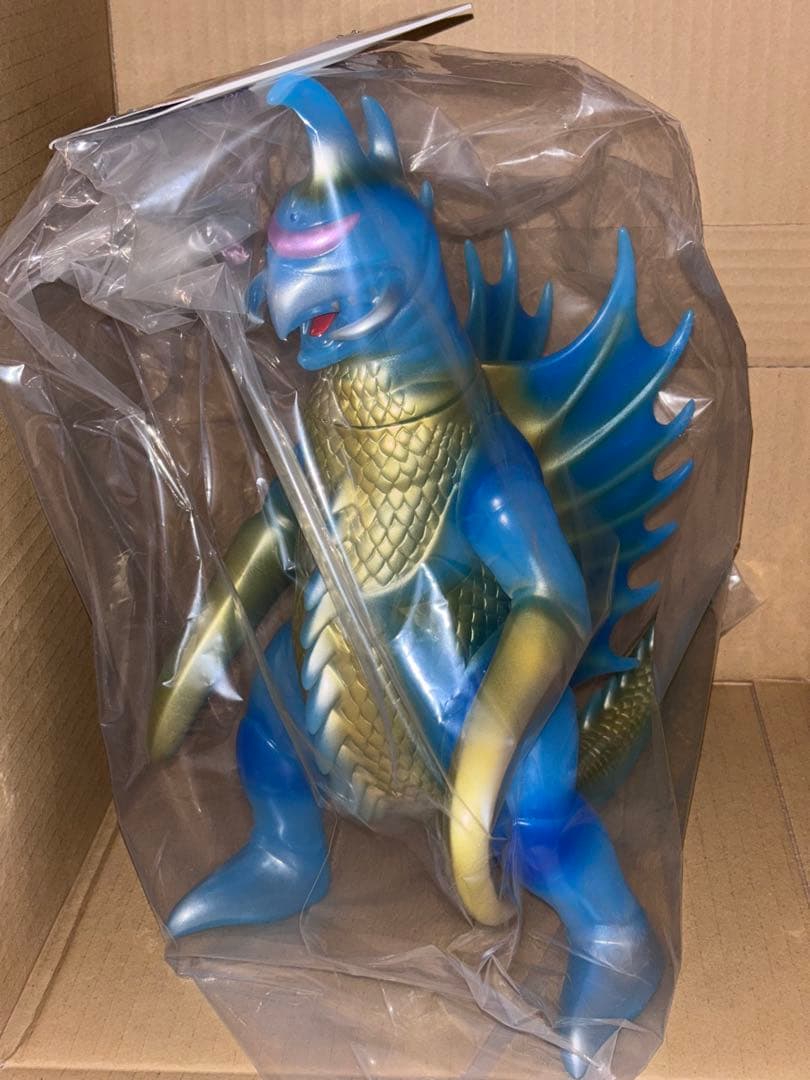 マルサン 世紀の大怪獣 ガイガン450 クリアブルー Gigan ソフビ 未開封