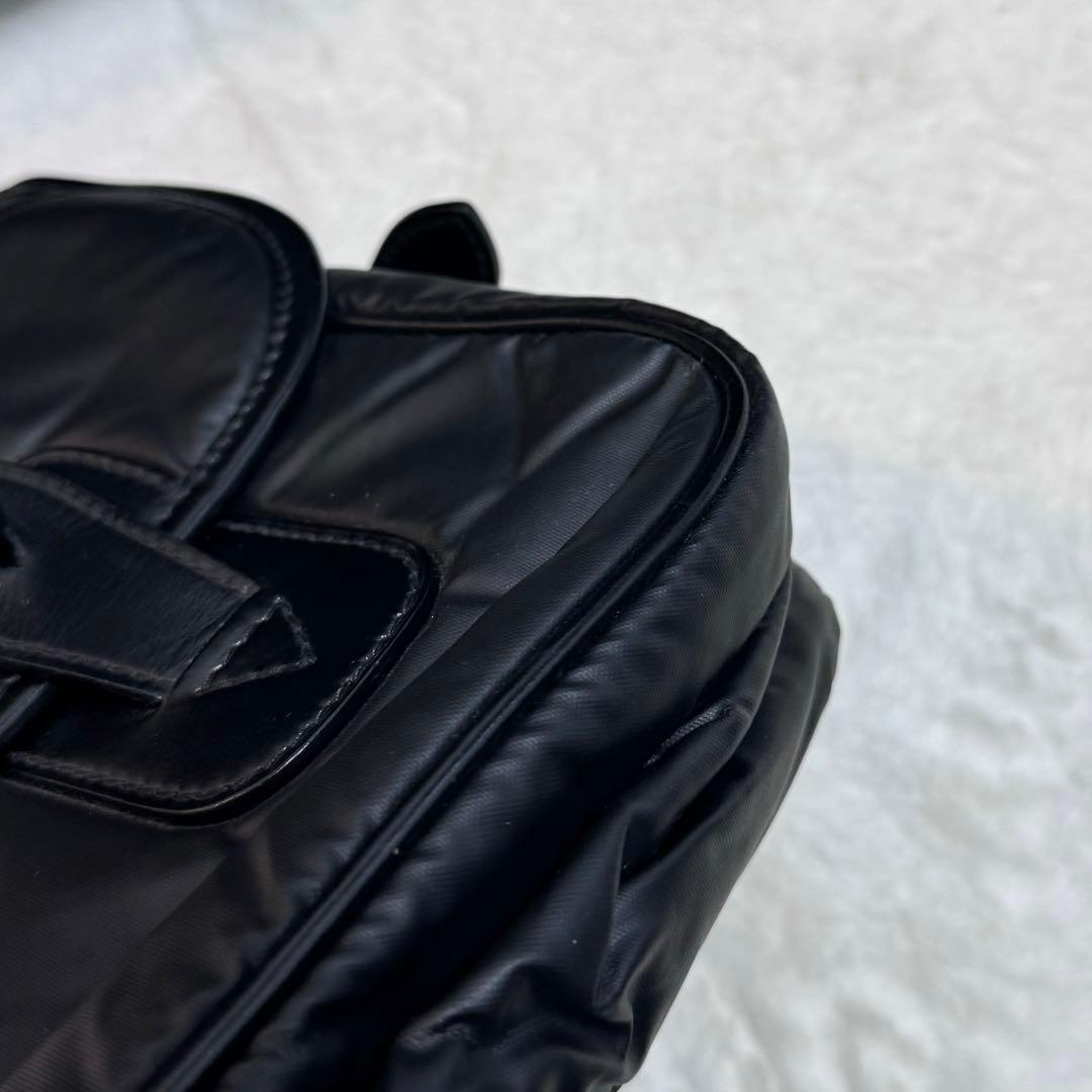 【極美品】ハンティングワールド　ショルダーバッグ　レザー　バチュークロス　黒