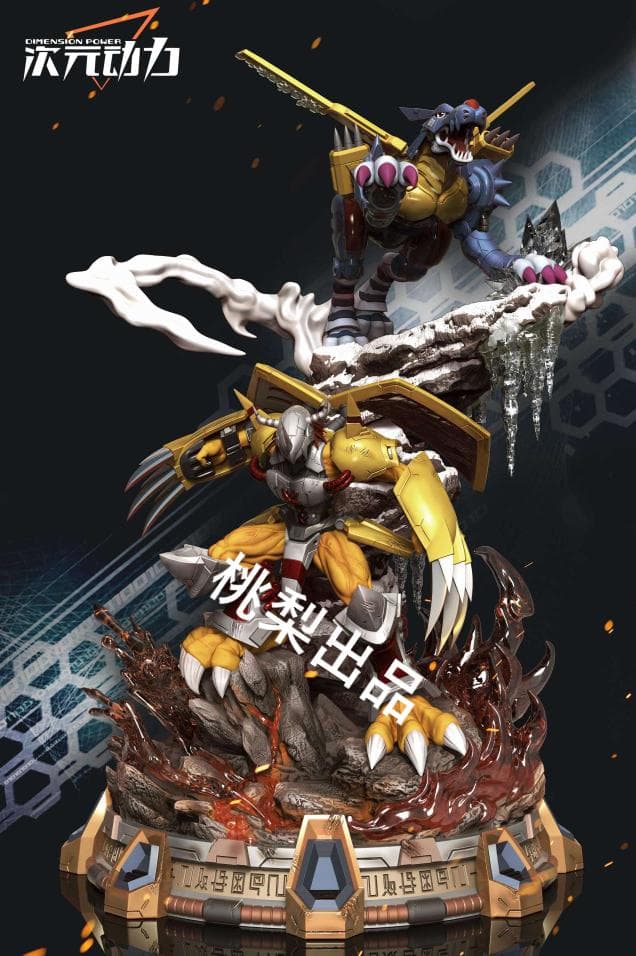 新品未開封 メタルガルルモン＆ウォーグレイモン ガレージキット スタチュー