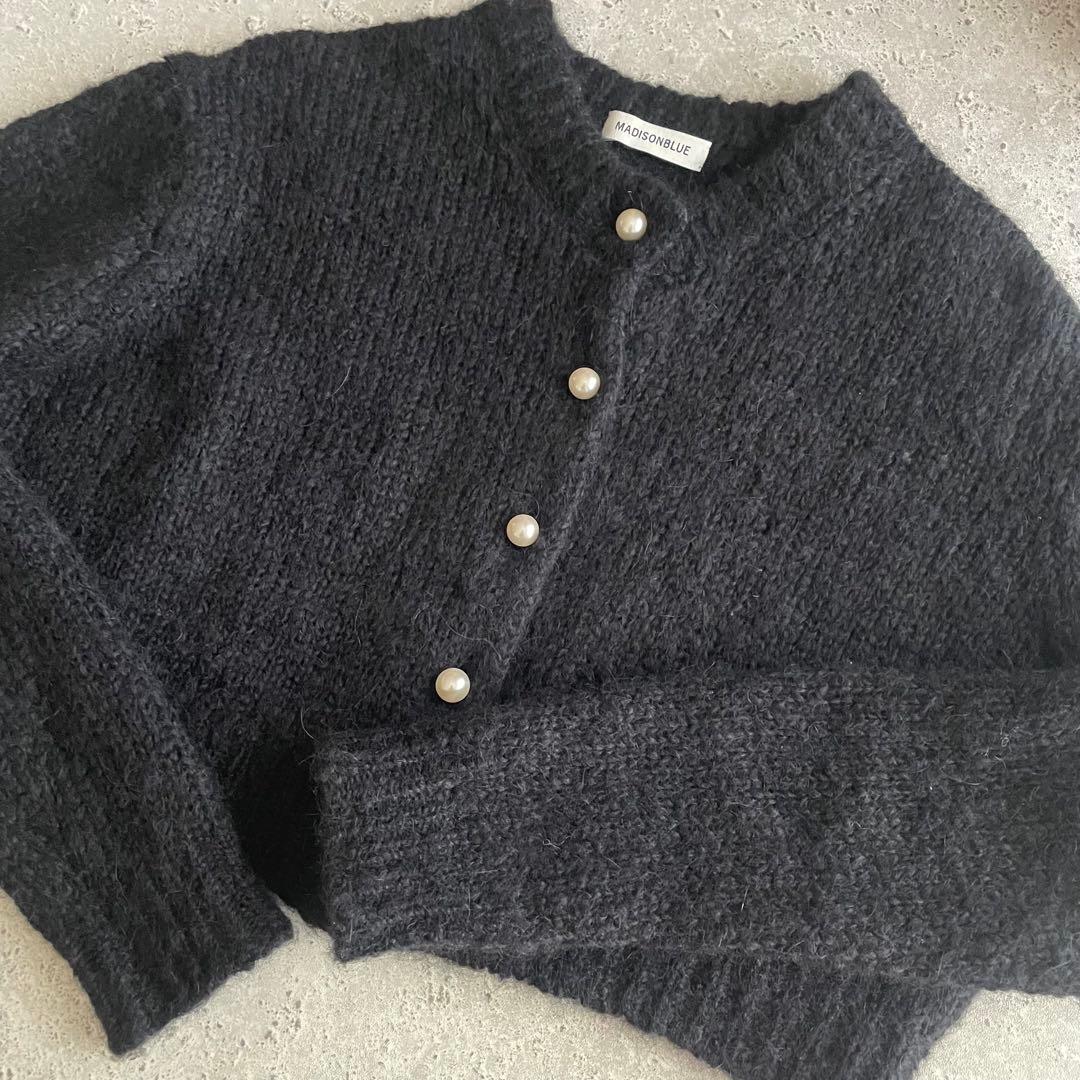 MADISONBLUE PETIT CD MOHAIR パール カーディガン