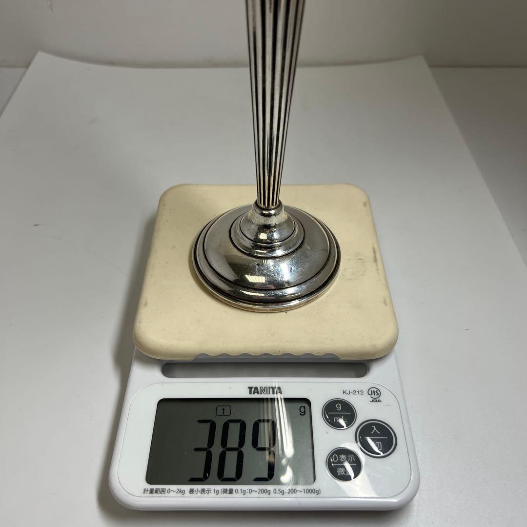 Sterling刻印　銀製燭台　389g 高さ26.2㎝　東な8-0201☆2F
