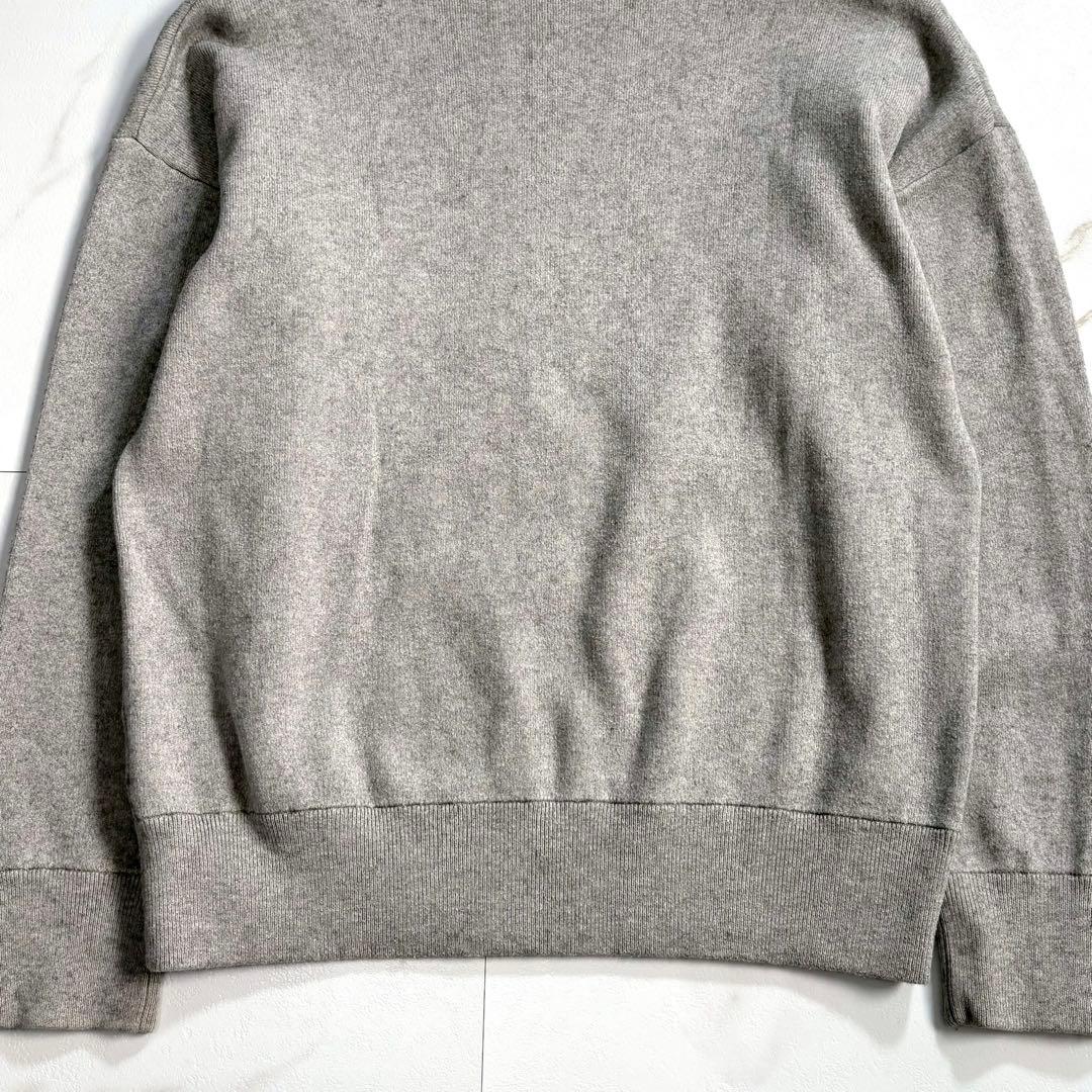 【極美品】エブール カシミヤ混 スウェット ニット クルーネック F グレー