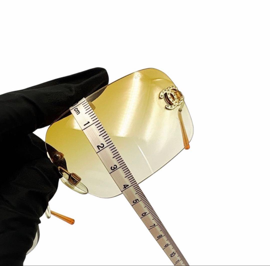 シャネル サングラス 4017-D ココマーク ラインストーン リムレス Y2K