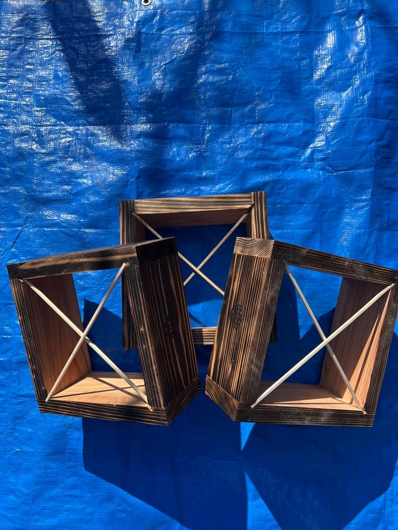 ニホンミツバチ　営巣用巣箱3段　板厚3cm　重箱式巣箱