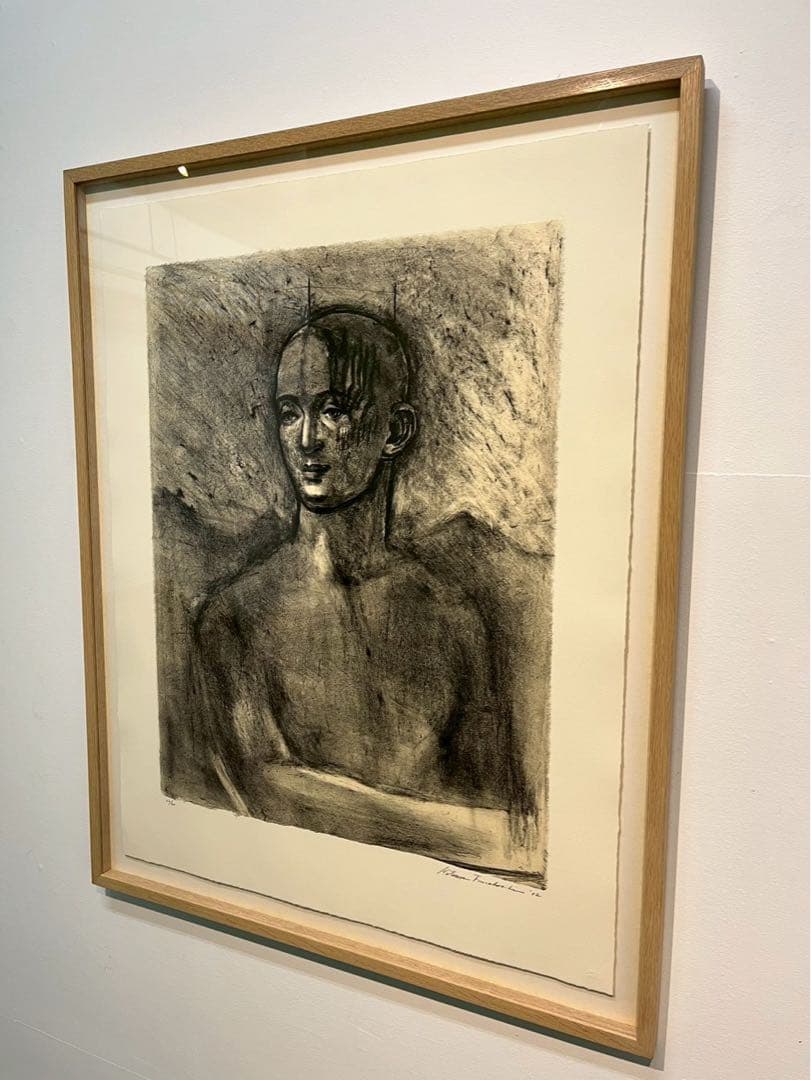 舟越桂《谷を守る》22/40 リトグラフ 2002年