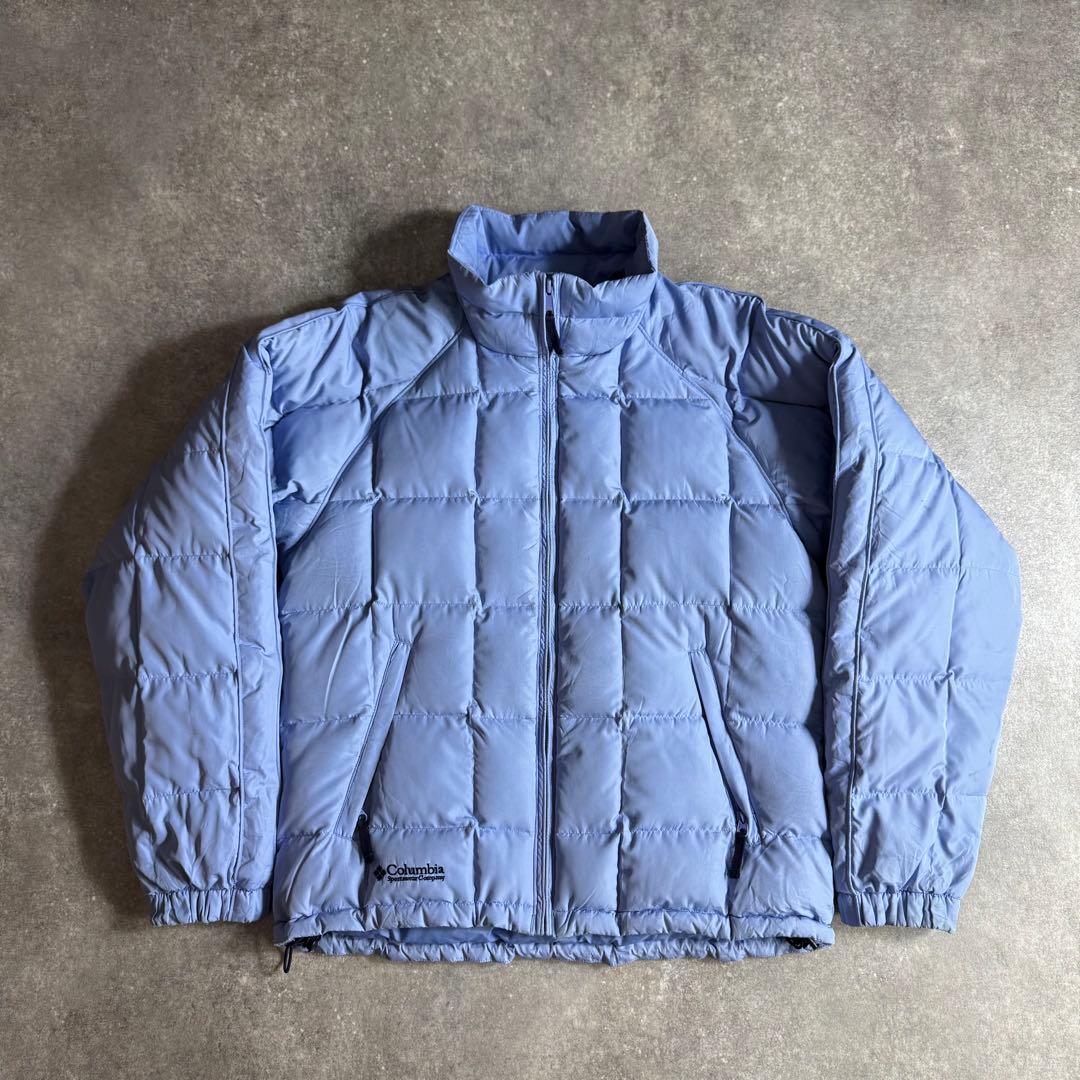 columbia short down jacket 水色 日本未発売モデル
