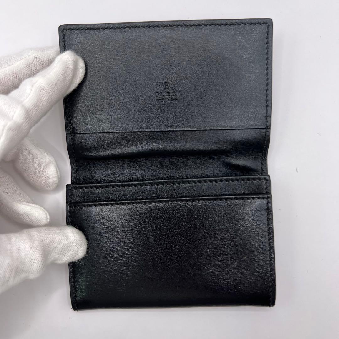 GUCCI 名刺入れ　カードケース　GGマーモント　　ブラック　665453