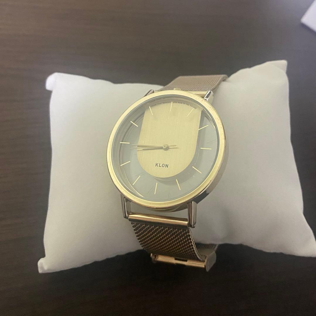 2024年　クリスマス限定色　KLONゴールドメッシュバンド時計