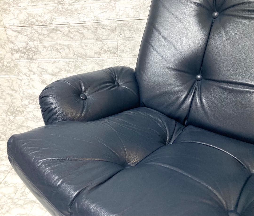 【希少 本革】karimoku domani スカンジナビアン イージーチェア②