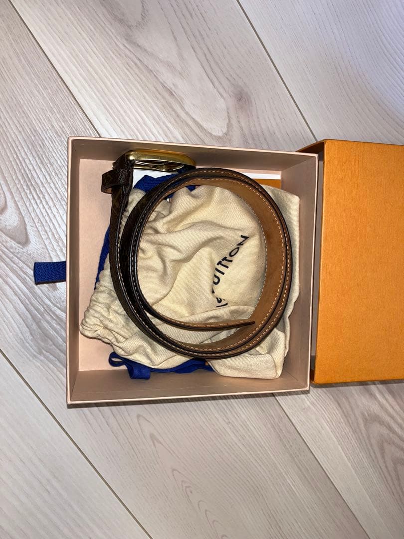 LOUIS VUITTON レザーベルト ブラウン/ブラック