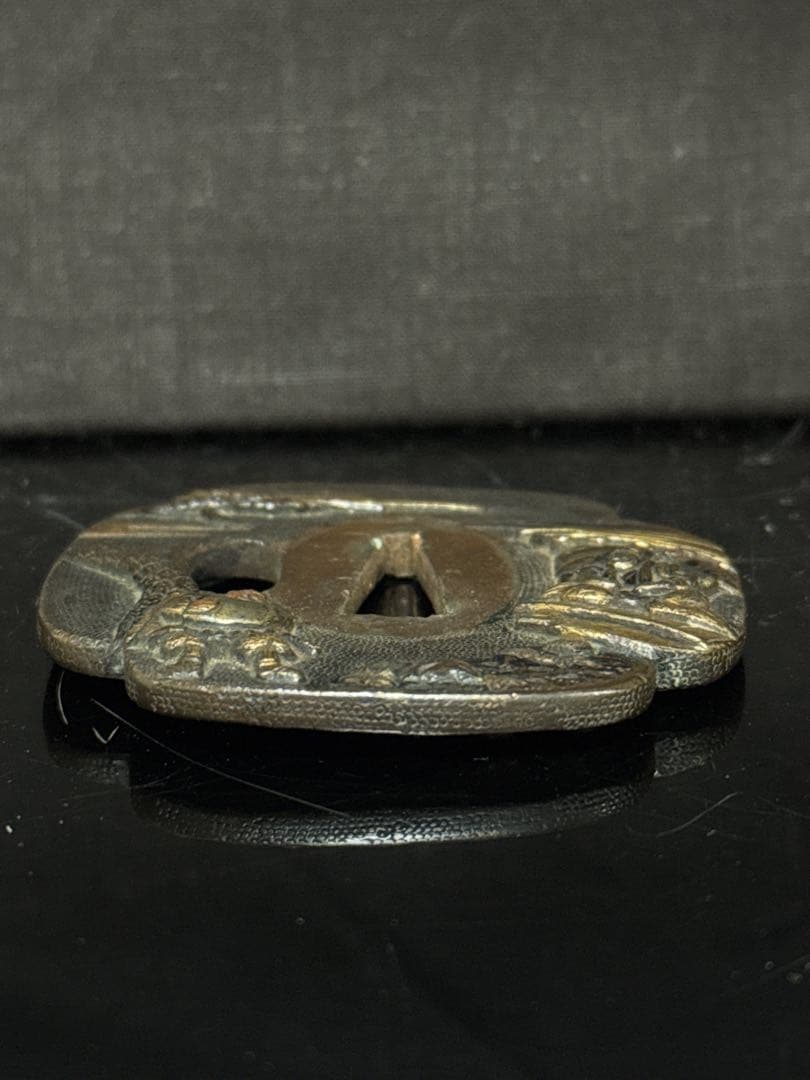 時代 古作 金銀象嵌 金象嵌 鍔 2点 武具 闘争具