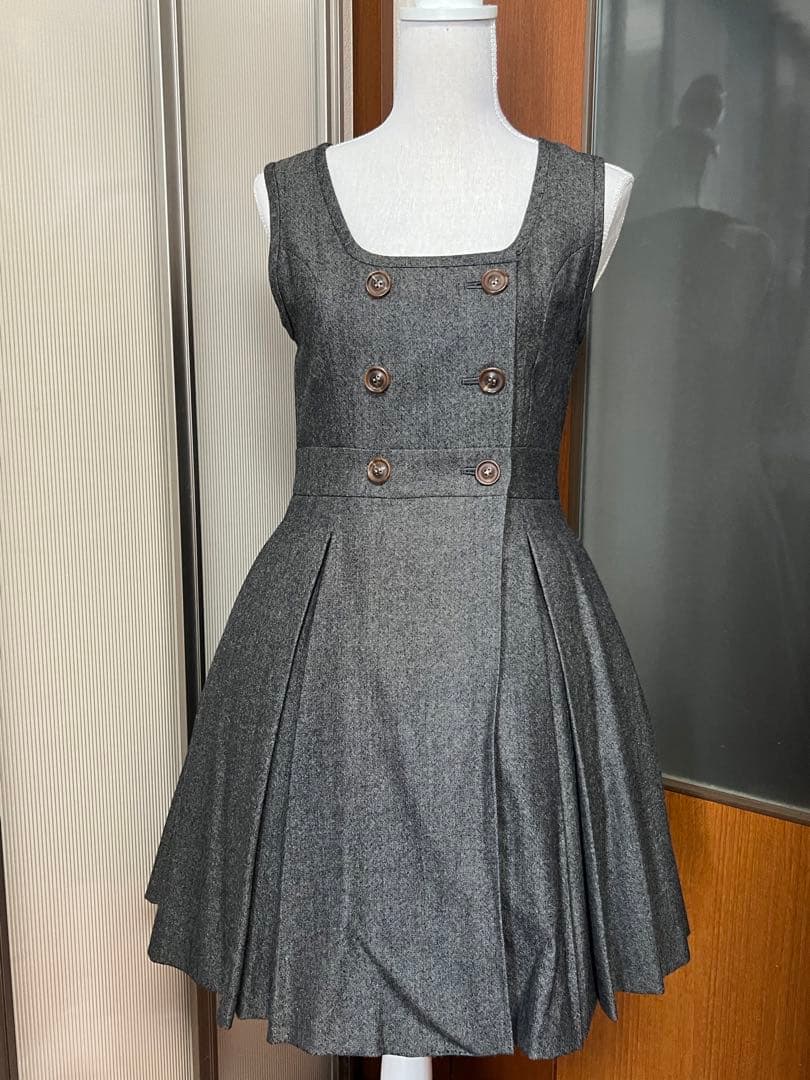 Jane Marple ジェーンマープル ワンピース ジャンパースカート グレー