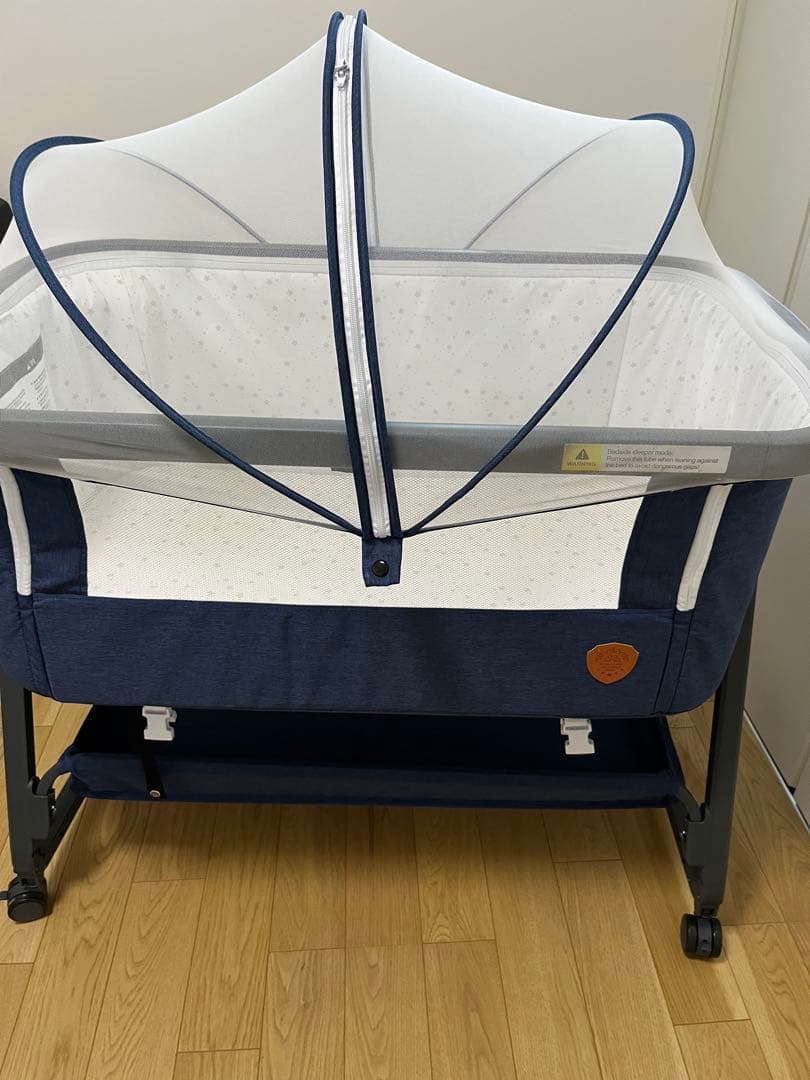 HZDMJ ベビーベッド ネイビー