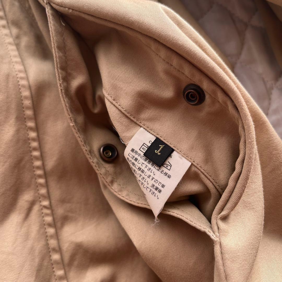 kapital 襟 コーデュロイ ジップアップ ロングコート ベージュ