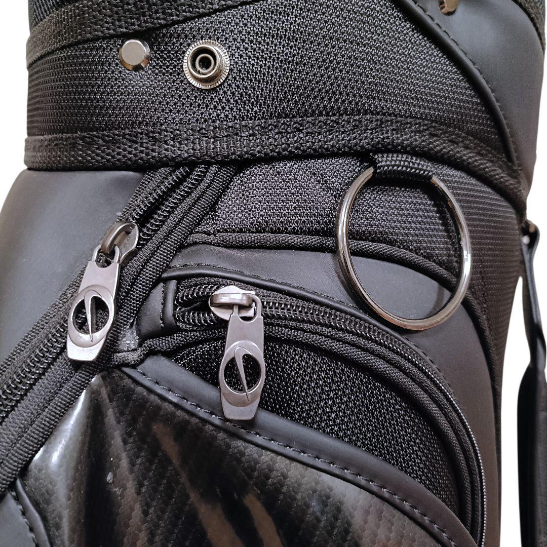 【廃盤品】 ナイキ ゴルフ キャディバッグ エナメル ブラック 黒 9型 6分割