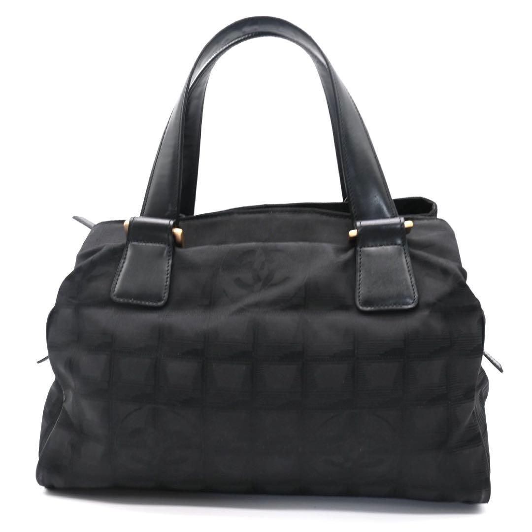 シャネル ニュートラベルライン ブラック ナイロン ハンドバッグ ココチャーム