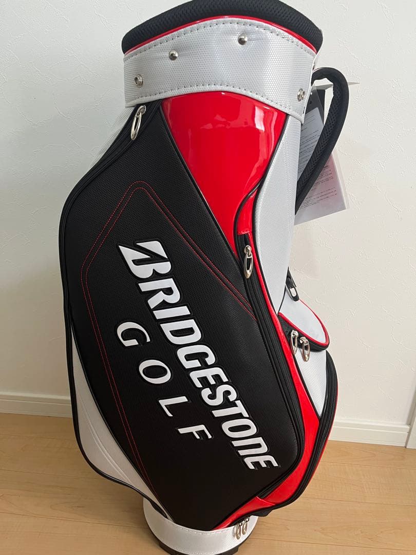 BRIDGESTONE ゴルフバッグ 黒赤白 タグ付き