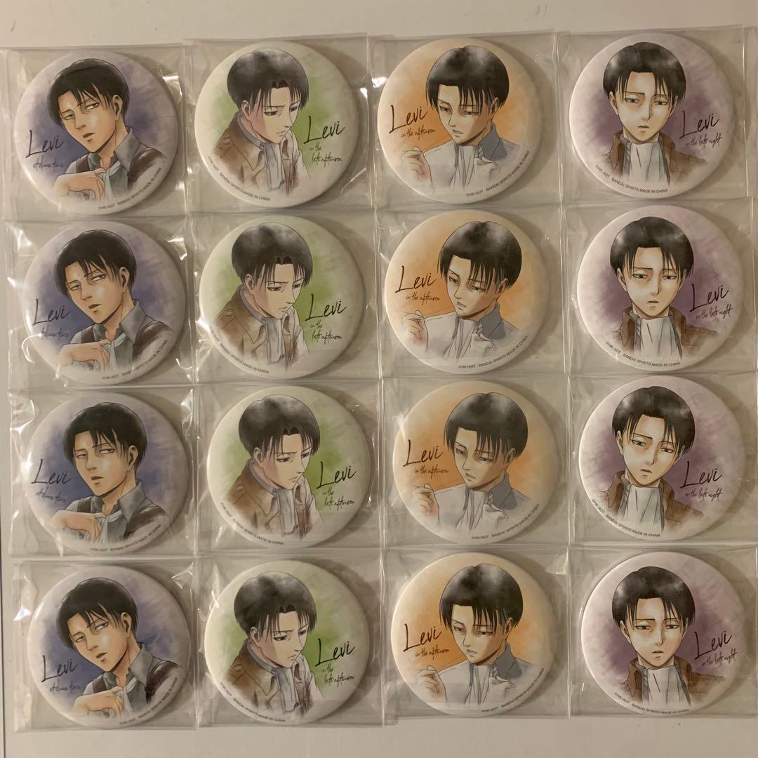 進撃の巨人 一番くじ 缶バッジ 全4種 16点 まとめ売り