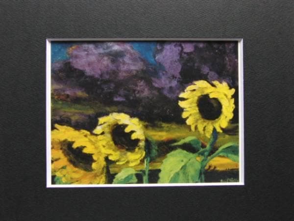 エミール・ノルデ、強風に立つひまわり、希少画集画、新品額付