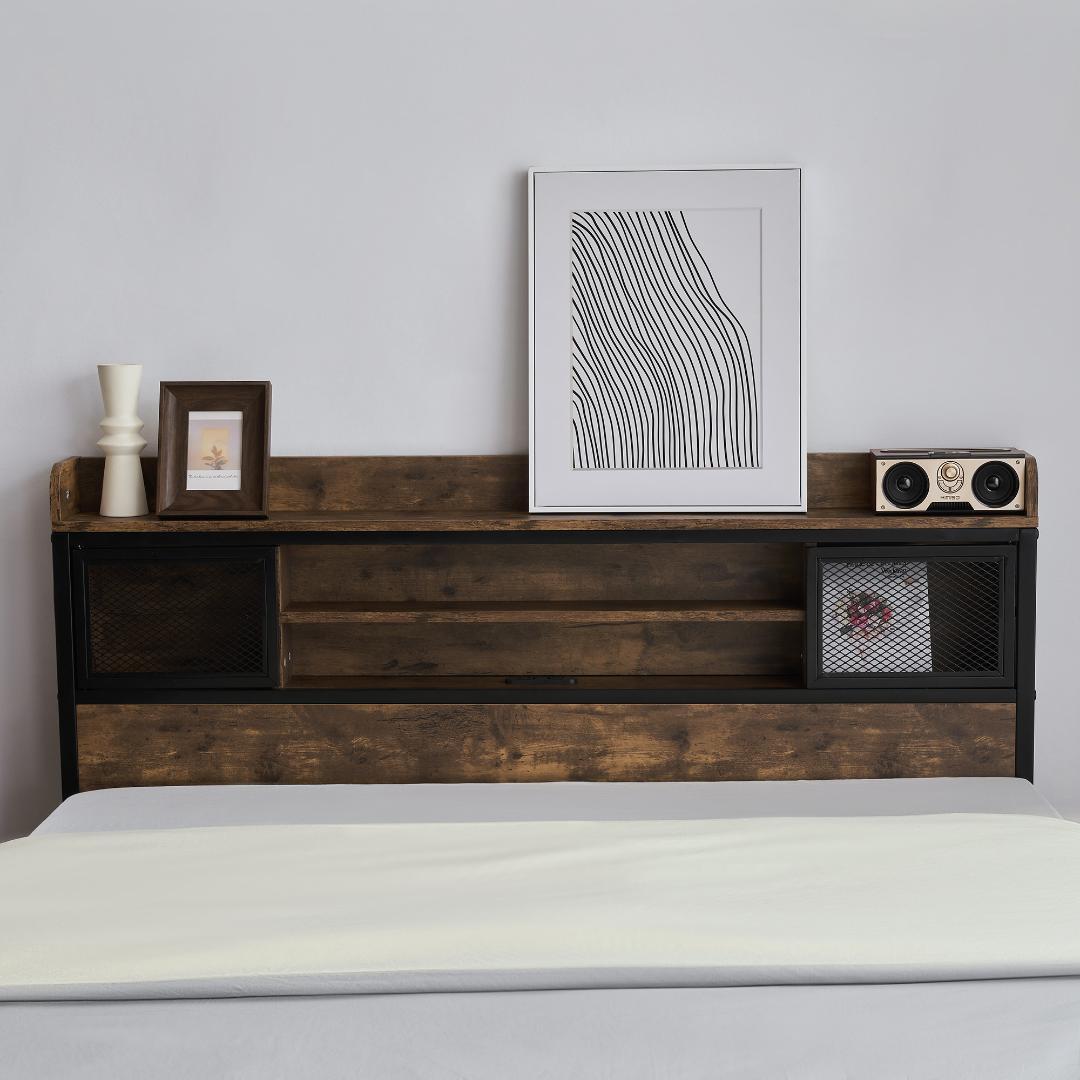 超赤字！D ベッドフレーム ダブル ダブルベッド パイプベッド コンセント付き