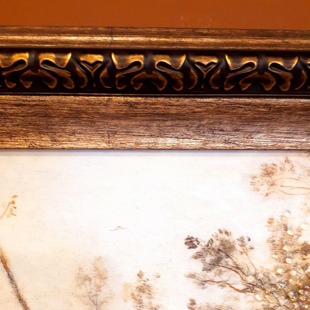 輸入雑貨　天然水晶石　フィリッポ・リッピ作『聖母子と二天使』　クリスタルアート