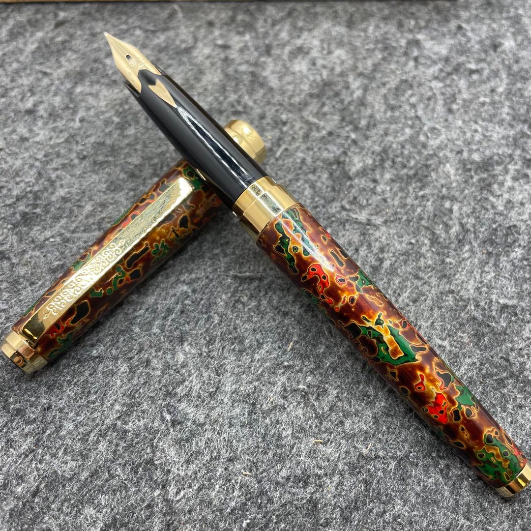 PE958□SAILOR 万年筆 日本の伝統工芸 津軽塗 万年筆 美品 桐箱付き