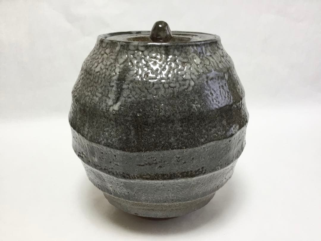 茶道具 古物品 水指 唐津 捻貫 島谷啓介 木箱入