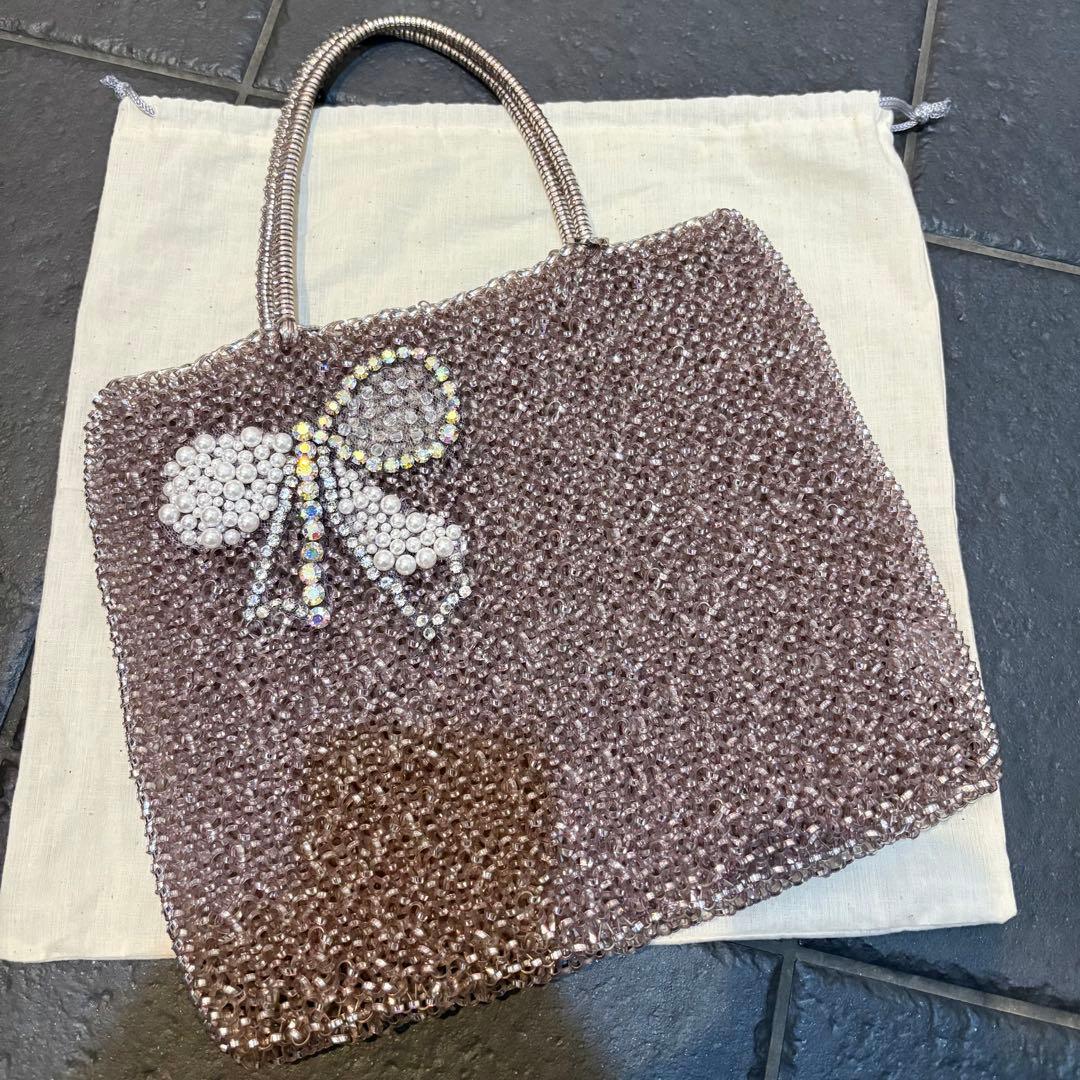 アンテプリマ　ハンドバッグ　リボン　ピンク