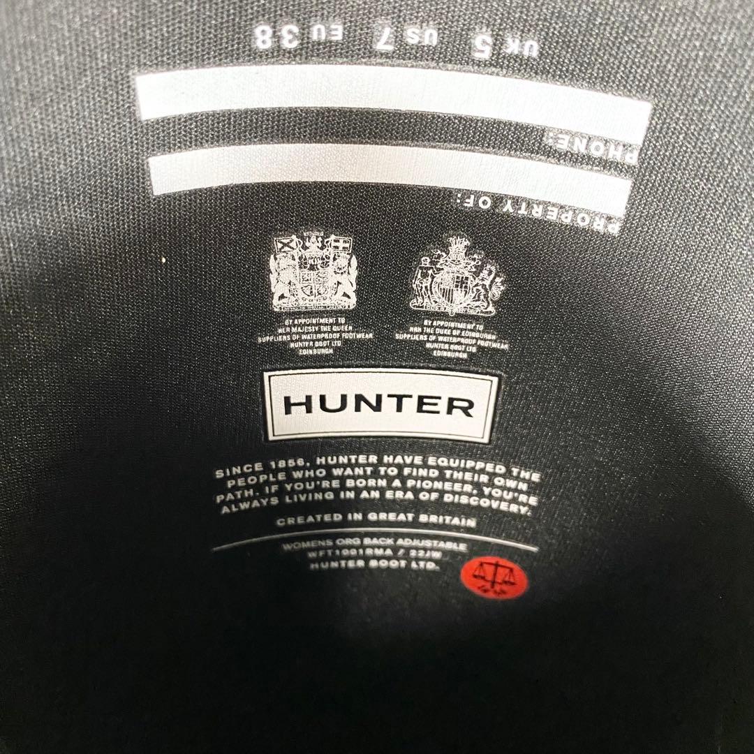 美品　HUNTER ハンター　レインブーツ　ロングブーツ　シューズ　雨　長靴　黒