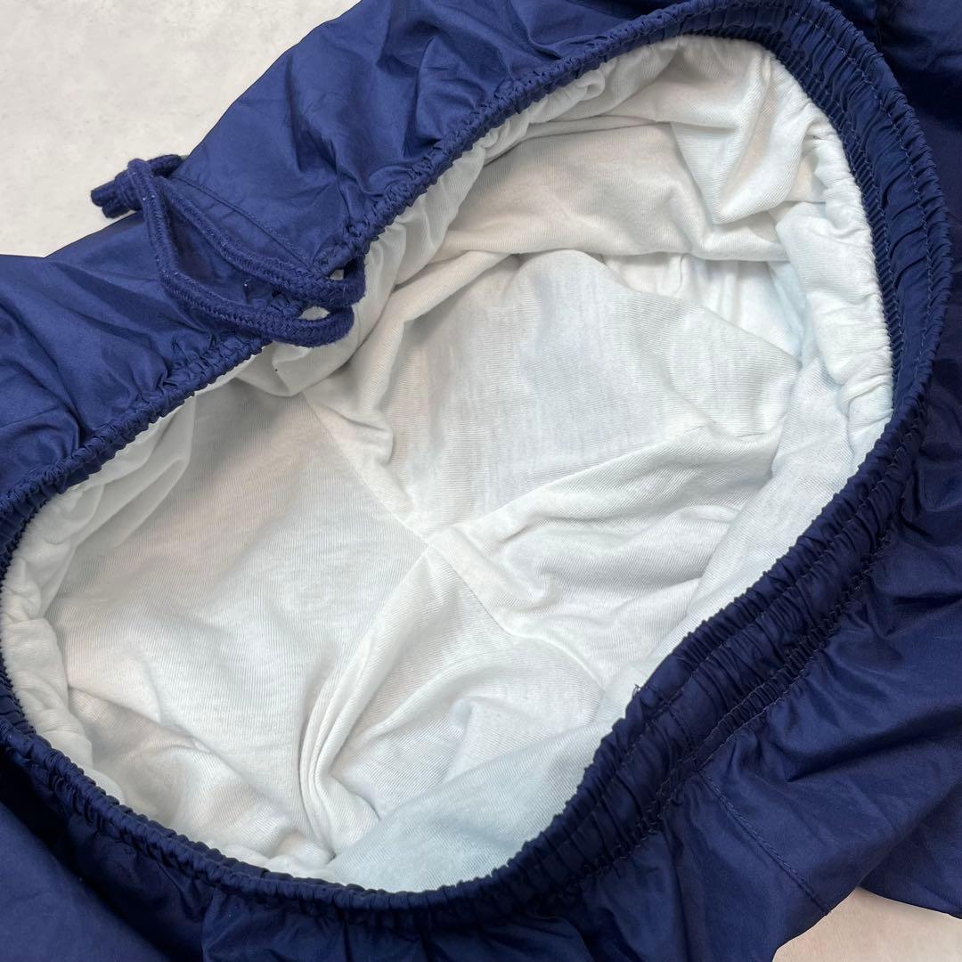 00s adidas バギートラックパンツ 刺繍ロゴ ネイビー XL